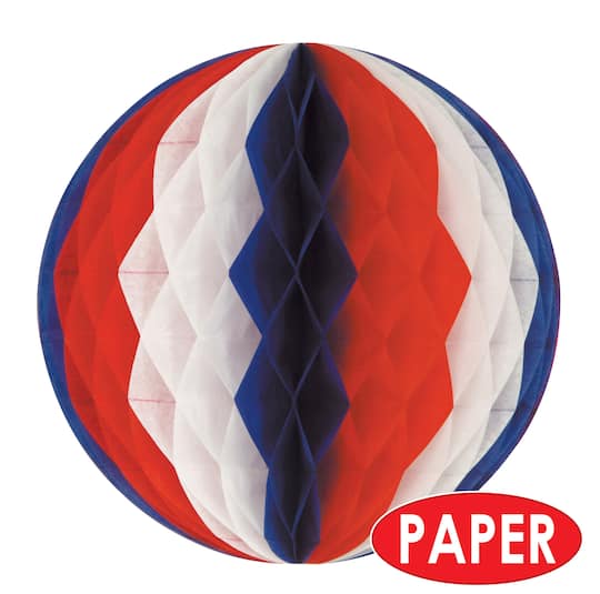 Beistle 12" Red, White & Blue Tissue Balls, 2ct.